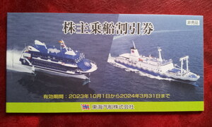 2024年3月31日迄★ 東海汽船 株主優待券 乗船割引券 バラ売り 1枚～