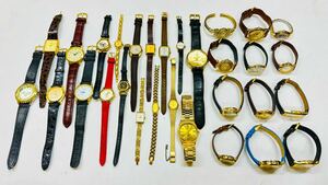 腕時計 30点 個 セット ゴールドカラー メンズレディース 大量 まとめて まとめ売り ジャンク品 おまとめ クォーツ アクセサリー A21