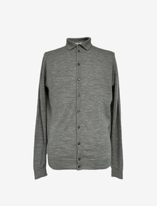 JOHN SMEDLEY メンズ ジョンスメドレー ROSTON ウール シャツ カーディガン グレー サイズM