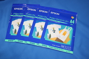 未使用保管品 EPSON アイロンプリントペーパー A4サイズ5枚入り 4冊 計20枚 Tシャツプリント　