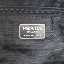 1円スタート PRADA プラダ ナイロン トートバッグ ショルダーバッグ 肩掛け 三角ロゴ トライアングル ネロ ブラック 黒 メンズ レディース_画像10