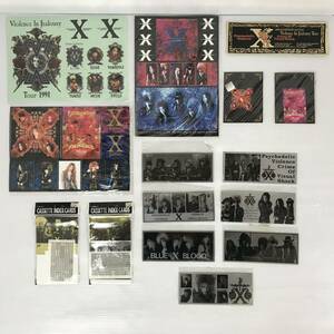 X JAPAN エックス ステッカー 大量 まとめて セット 当時物 初期 グッズ Blue Blood ブルー ブラッド YOSHIKI TAIJI Toshl hide PATA 