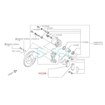 リア ブレーキパッド ディスクパッド 左右セット 日産 グロリア スカイライン ローレル PY32 HY34 ENR34 ER34 HR34 GC35 GCC35 GNC35 HC35_画像3