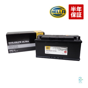 HELLA製 AGM バッテリー LN6 12V 105AH ポルシェ カイエン パナメーラ 955 957 958 970 BLA-105-L6 605901095 出荷締切18時