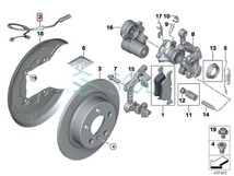 送料185円 BMW MINI F54 F55 F56 F57 F60 リア ブレーキパッドセンサー 34356865612 34356799736 出荷締切18時_画像2