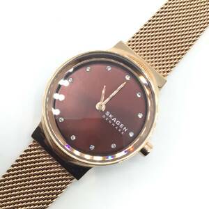 【0002】SKAGEN スカーゲン ANITA LILLE ローズゴールド ステンレス　SKW3067 レディース メッシュウォッチ 動作品