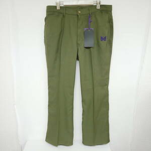 【1円】未使用 国内正規 Needles ニードルズ 23AW Boot Cut Jean ブーツカットパンツ Poly Twill ポリツイル NS179 Olive オリーブ L