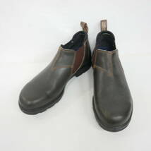 【1円】良好 Blundstone ブランドストーン 2038 ORIGINAL SLIP ON SHOE LOW CUT サイドゴアブーツ レザー BROWN UK9 US10 28_画像2