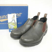 【1円】良好 Blundstone ブランドストーン 2038 ORIGINAL SLIP ON SHOE LOW CUT サイドゴアブーツ レザー BROWN UK9 US10 28_画像1