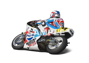 即決送料無料　RGV-Γ500ペプシ　バイクグラフィック 額付きインテリア雑貨　シュワンツSUZUKI PEPSI イラスト