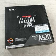 ジャンク品 MSI マザーボードA520M-A PRO 【Ryzen 5000シリーズ (AM4)対応】 Micro ATX [AMD A520搭載] MB5136_画像1