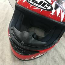 現状品 HJC HELMETS(エイチジェイシーヘルメット) バイクヘルメット フルフェイス RED (サイズ:L) CL-Y ZUKY(ズーキー) HJH219_画像6