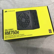 現状品 CORSAIR RM750e フルモジュラー静音ATX電源ユニット デュアルEPS12V 105°Cコンデンサー採用 80 PLUS Gold認証取得 CP-9020248-JP_画像1