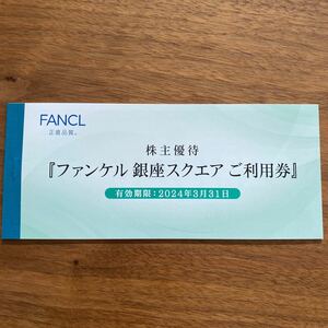 ファンケル 銀座スクエア 株主優待券 500券×6枚