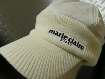 B品★SMC23★秋冬★marie claire★マリ・クレールゴルフ★キルトつば付きキャップ★WT_画像1