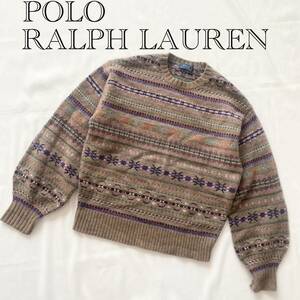 良品◎ POLO RALPH LAUREN ポロラルフローレン カシミア混 ニット セーター ノルディック