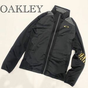  superior article * OAKLEY Oacley jersey jacket sport Golf men's full Zip Skull Logo black 