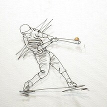 野球★バッターが打った瞬間のワイヤーアート◎素敵なインテリアに_画像1