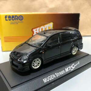 エブロ 1/43 MUGEN STREAM M7 SPORT ホンダ ストリーム 無限 M7 スポーツ ブラック