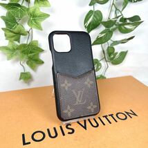 1円 LOUIS VUITTON ルイヴィトン iPhone11Pro ケース スマホケース トリヨン バンパー シリアル BC3290 男女兼用 ブラック×モノグラム_画像1