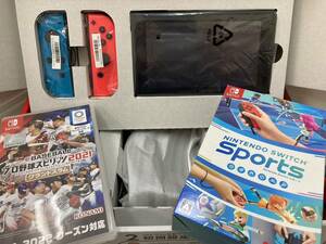 S【3B11】美品　任天堂　switch　スウィッチ　本体　Sports　スポーツ　ソフト　プロ野球　スピリッツ　まとめ　売り　3点　ゲーム