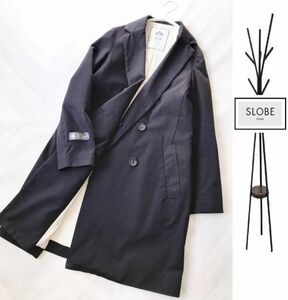 スローブ　イエナ 　美品　コットン　コート 　ダークネイビー　SLOBE IENA