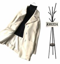 クリッツィア 　カシミヤ　アンゴラブレンド　ウールコート 　サイズ40　 アイボリー 　KRIZIA_画像1