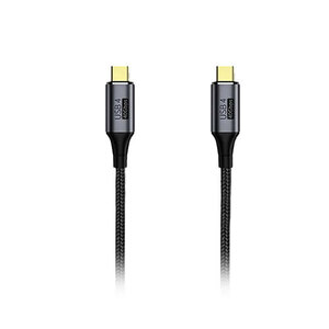 日本トラストテクノロジー JTT Type C to Type C USB 4.0 Multifunctional Data Cable 0.3m JTU4CC03-BK