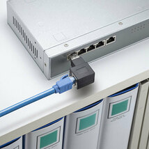 【5個セット】 サンワサプライ RJ-45L型変換アダプタ(左出し カテゴリ6A STP) ADT-RJ6A-LLX5_画像6