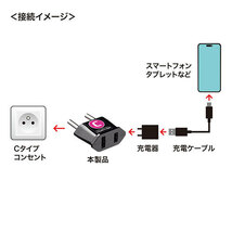 【5個セット】 サンワサプライ 海外プラグ変換アダプタ C(イタリア・フランス・スウェーデン) TR-AD22X5_画像5