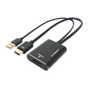 ミヨシ HDMI-DisplayPort変換アダプタ 4K HDA-DP4K1/BK