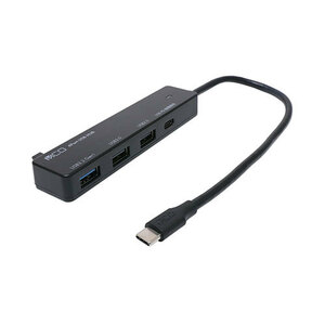 ミヨシ USB PD充電対応 USB2.0/3.2 Gen1ハブ ブラック USH-CA32P/BK