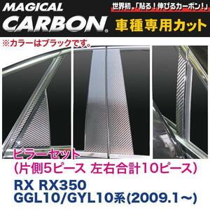 ピラーセット（左右合計10ピース） マジカルカーボン ブラック RX RX350 GGL10/GYL10系(H21/1～)/HASEPRO/ハセプロ：CPL-4