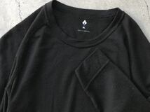 mont-bell [スーパーメリノウール M.W. ラウンドネックシャツ] XL メンズ カットソー 長袖Tシャツ アンダーウェア ベースレイヤー 黒_画像1