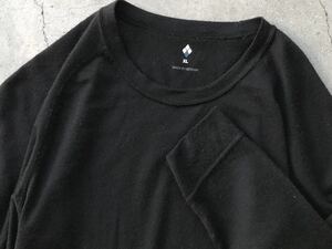 mont-bell [スーパーメリノウール M.W. ラウンドネックシャツ] XL メンズ カットソー 長袖Tシャツ アンダーウェア ベースレイヤー 黒