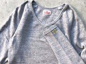 ハリウッドランチマーケット ストレッチフライス カットソー 3/L メンズ 長袖 Tシャツ 灰 グレー