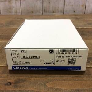 ●【AH-03536】未使用品 OMRON オムロン ミニパワーリレー（1箱10個入） MY2 100/110VAC【レターパックプラス・送料全国一律520円可】