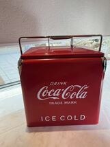 コカ・コーラ レトロ ピクニックストレージ レッド クーラーボックス Coca-Cola Retro Picnic Storage Cooler Box 室内で１回使用_画像1