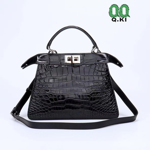  high class crocodile crocodile 2WAY shoulder bag shoulder .. bag handbag black black 