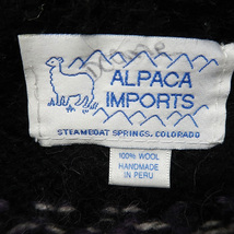 古着 ペルー製 ウールニット セーター ノルディック柄 パープルベース ビンテージ サイズ表記：-　gd73621_画像7