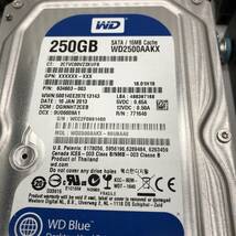 【動作未確認】 6枚まとめ WD2500AAKX HDD250GB 3.5インチ SATA600 7200 デスクトップ PC 内蔵 中古 ハードディスク 2013年 セット_画像3