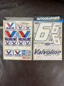 オートグラフィックス 1/10 NASCARボディー用 #6・Valvoline デカール