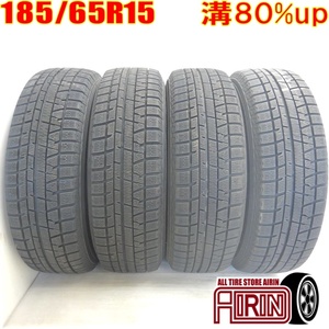 中古タイヤ 185/65r15 スタッドレスタイヤ YOKOHAMA iceGUARD 5PLUS IG50 4本セット ヤリス プリウス ノート ティーダ 中古 15インチ