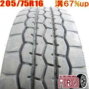 中古タイヤ 205/75R16 113/111L DUNLOP SPLT21 1本単品 エルフ 中古 16インチ