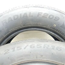 中古タイヤ 215/65r16 タイヤ MINERVA RADIAL F209 2本セット アルファード ヴェルファイア エルグランド RVRローデスト 中古 16インチ_画像5