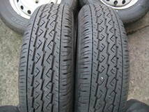 U61T ミニキャブ トラック 鉄ホイル付 タイヤ 4本セット BS K370 145/80R12 80/78N 2021年製 個人様宅宛てへの発送は不可_画像3