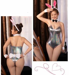  new work prompt decision [6058] super sexy cosplay bunny girl gorgeous 5 point set Leotard high leg ba knee Play suit Ran Jerry lustre enamel 