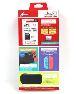 新品　CYBER アクセサリー microSD セット 32GB SWITCH/有機EL用 ネオン　☆5357-4