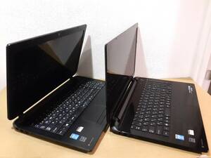 TOSHIBA dynabook B25/66NB Core i3-4025U/メモリ8GB・dynabook T55/45MB Core i3 4025U（?）/メモリなし【ジャンク2台】