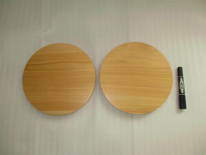 【特別販売品】檜製の丸型仏像台　2台セット(直径23，5センチ) 在庫品特価 管理番号「5113」